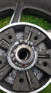 collapsed bearings motorcycle fireblade