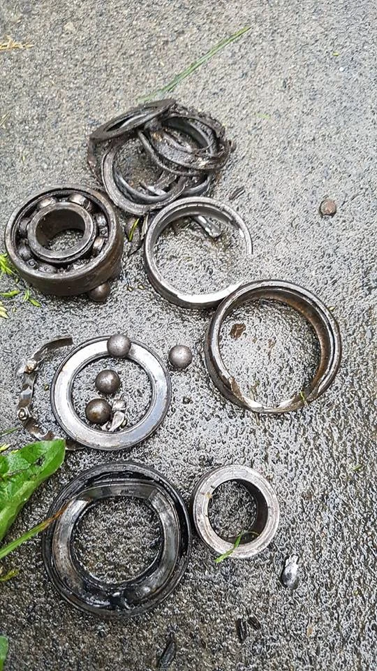 collapsed bearings motorcycle fireblade