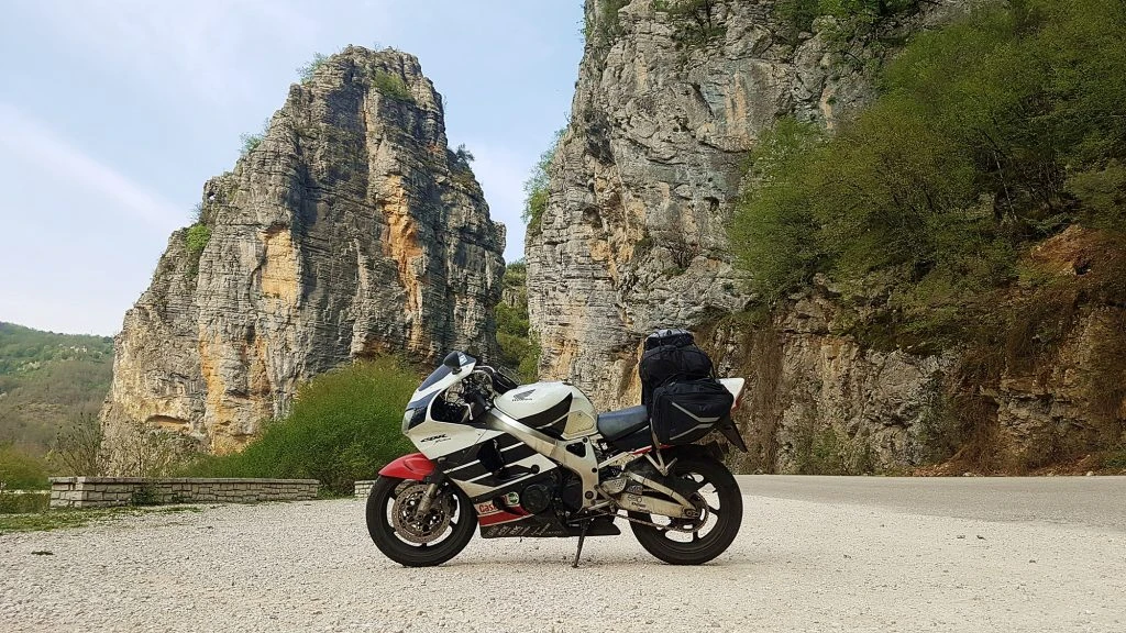 vikos gorge motorcycle